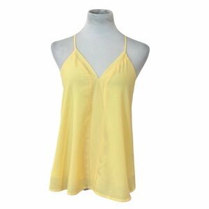 10/$25🦋 FOROLAV Butter Yellow Racerback Flowy Camisole - Size Small